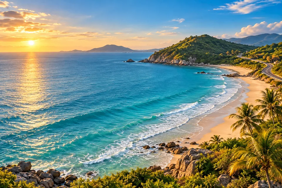Melia Ho Tram Beach Resort · Hồ Tràm · AI-generated illustrations, not actual photographs of destinations or hotels.