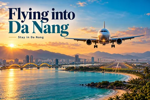 Flying into Da Nang